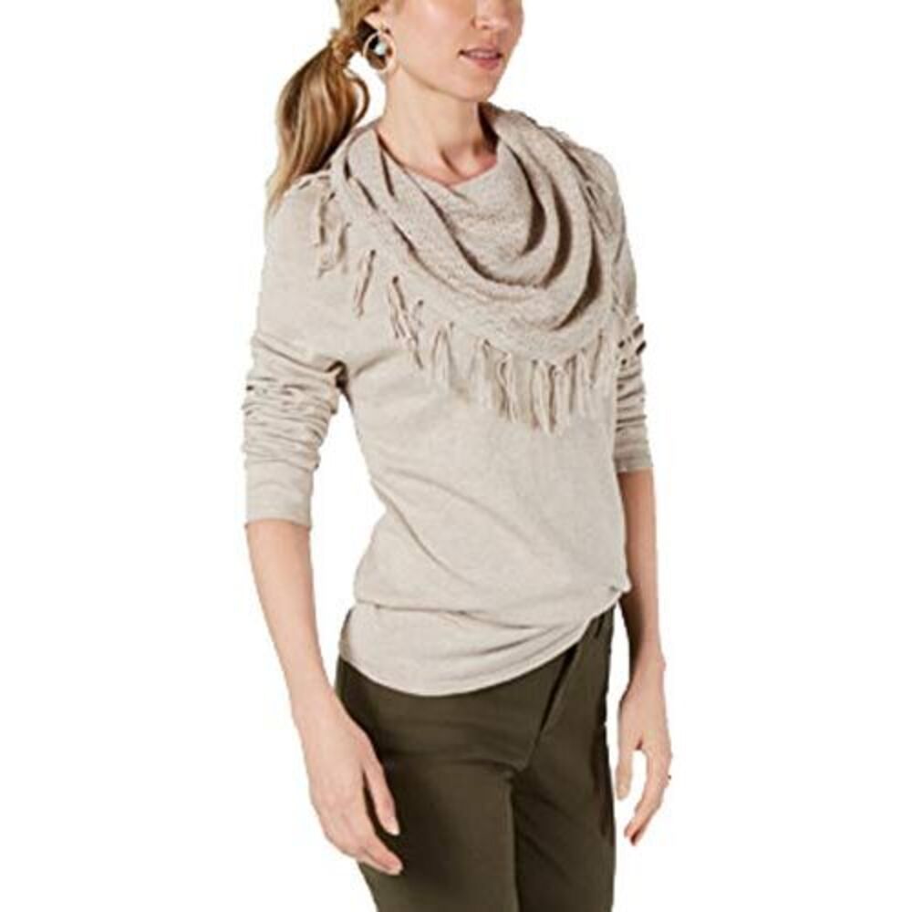 Style & Co. Petite Cowl Neck Sweater (Hammock Heather, PM)